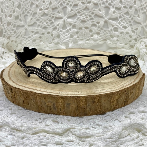 Pink Pewter Hand-Beaded Headband - Picture 2 of 3